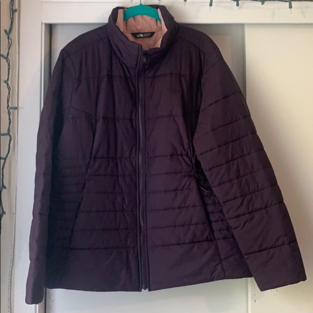Like new The North Face purple jacket XXL